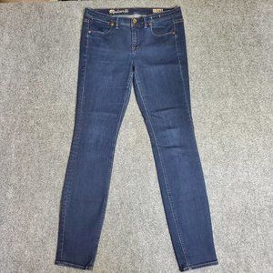 Madewell Skinny Skinny 29x32 (Meas 31x31 9" Rise) Stretch Dark Wash Jeans A15